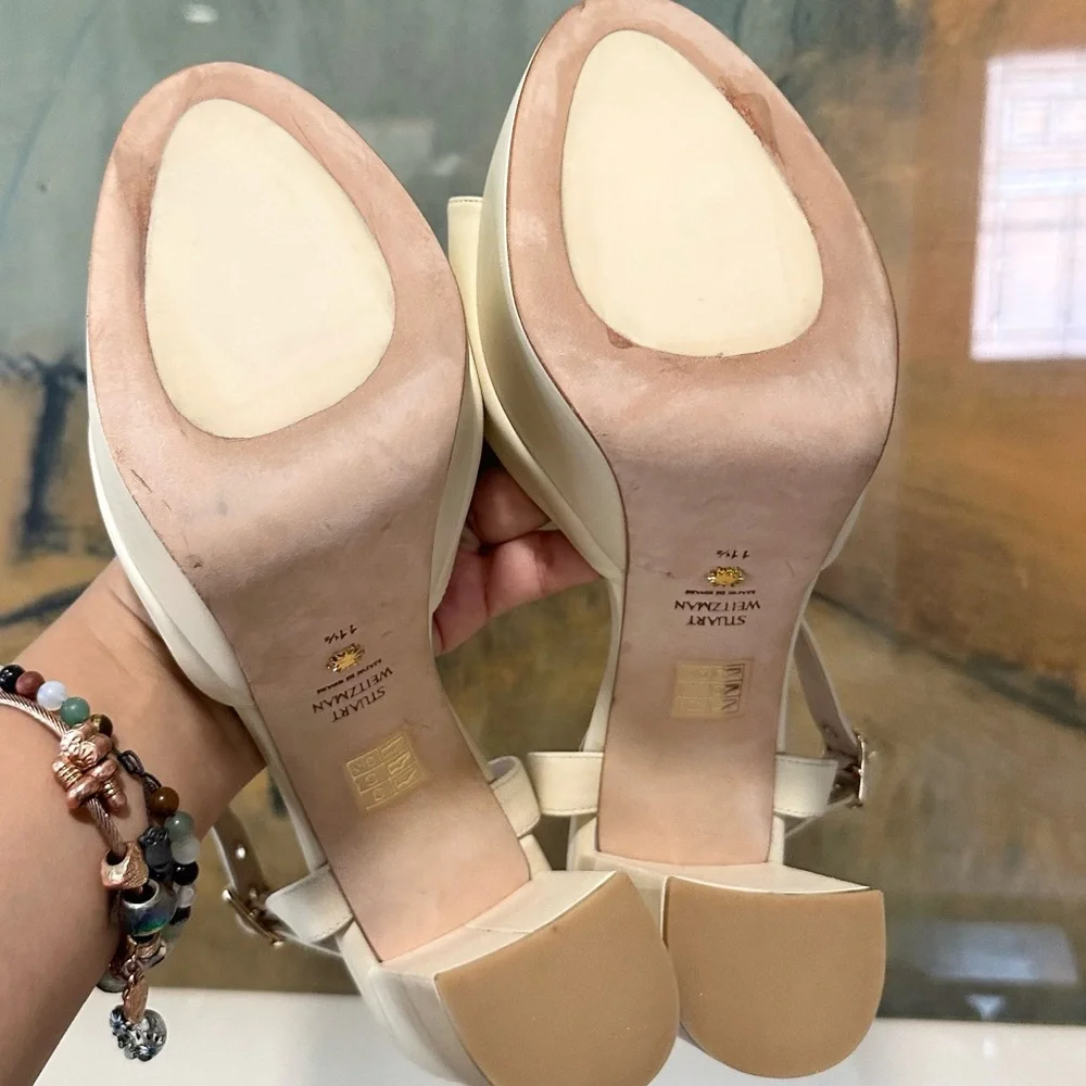 🌹STUART WEITZMAN🌹 Ryder Ankle-Buckle Platform Sandals Size: 11.5 - Picture 16 of 16